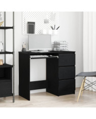 Bureau chêne noir 90x45x76 cm bois d'ingénierie | Mobilier & Déco