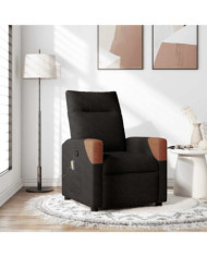 Fauteuil de massage inclinable Noir Tissu | Mobilier & Déco