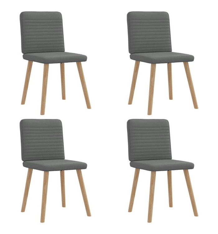 Chaises à manger lot de 4 gris foncé tissu | Mobilier & Déco