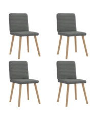 Chaises à manger lot de 4 gris foncé tissu | Mobilier & Déco