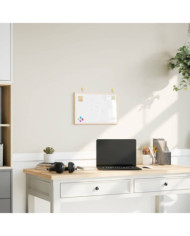 Tableau blanc magnétique avec cadre bois de pin massif 40x30 cm | Mobilier & Déco