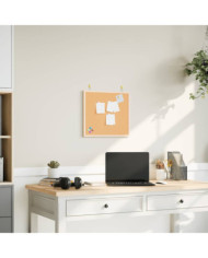Tableau en liège avec cadre bois de pin massif 40x40 cm | Mobilier & Déco