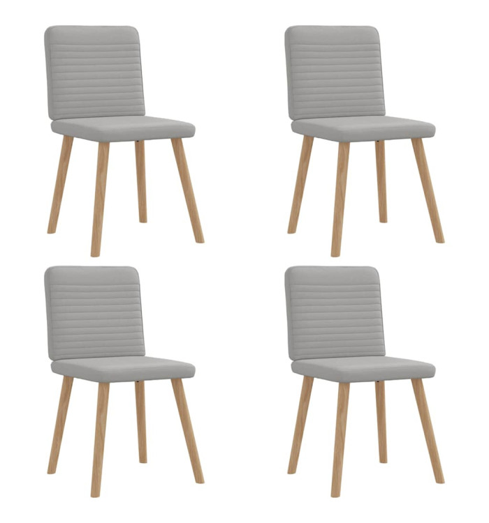 Chaises à manger lot de 4 gris nuage tissu | Mobilier & Déco