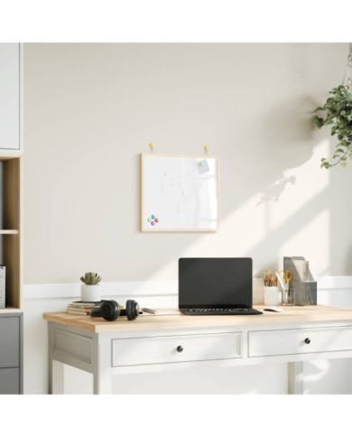 Tableau blanc magnétique avec cadre bois de pin massif 40x40 cm | Mobilier & Déco