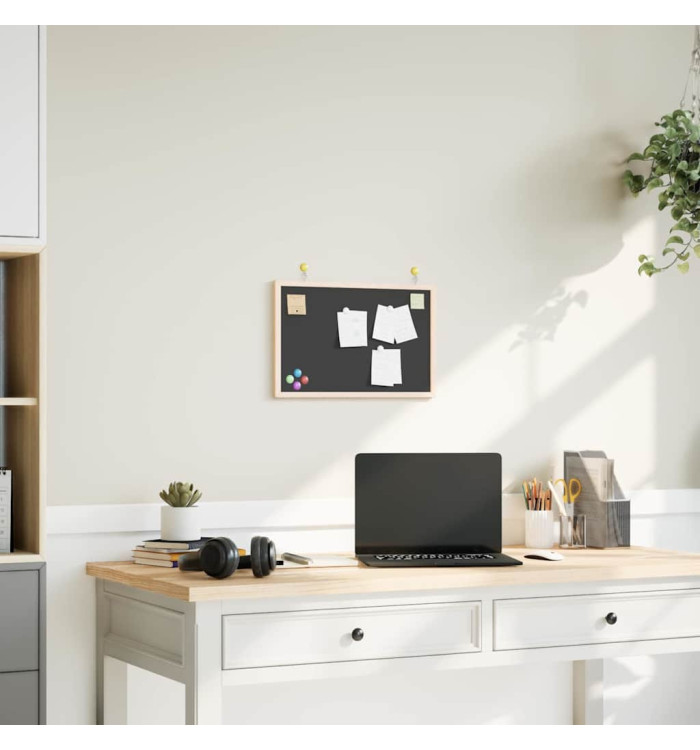 Tableau noir avec cadre bois de pin massif noir 40x30 cm | Mobilier & Déco
