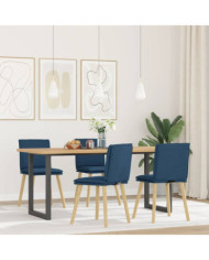 Chaises à manger lot de 4 bleu tissu | Mobilier & Déco