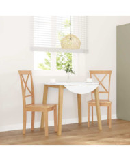 Chaises à manger 2 pcs bois massif caoutchouc | Mobilier & Déco