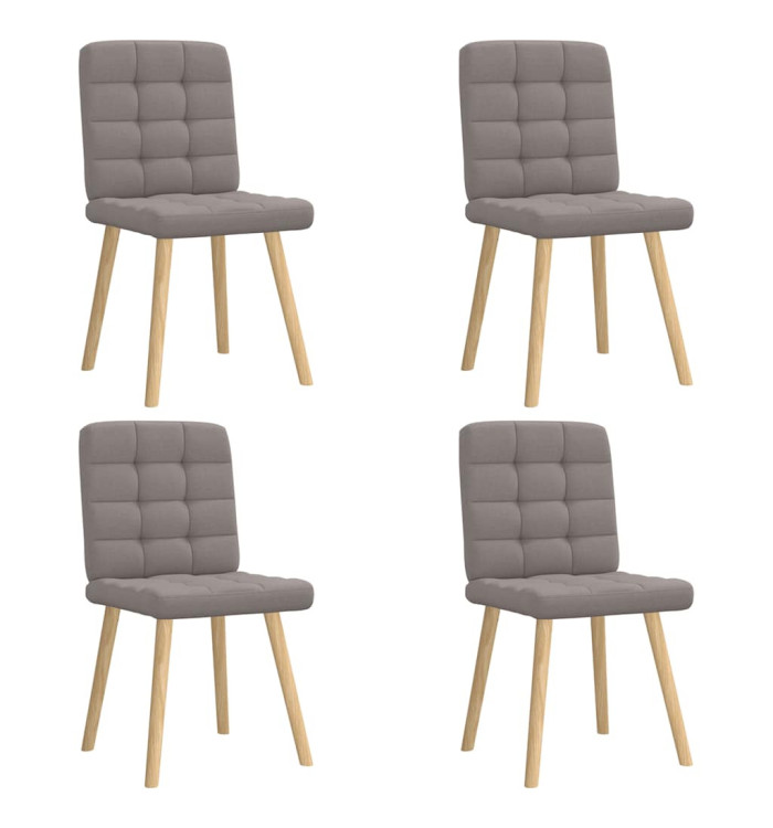 Chaises à manger lot de 4 taupe tissu | Mobilier & Déco