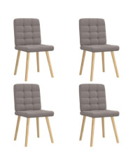 Chaises à manger lot de 4 taupe tissu | Mobilier & Déco