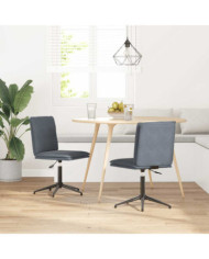 Chaises à manger lot de 2 Gris foncé Velours | Mobilier & Déco