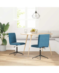 Chaises à manger lot de 2 Bleu Velours | Mobilier & Déco