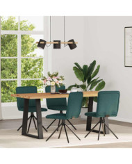 Chaises à manger lot de 4 vert foncé tissu | Mobilier & Déco