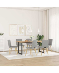 Chaises à manger lot de 6 gris nuage tissu | Mobilier & Déco
