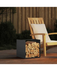 Portant de bois chauffage anthracite 40x40x40 cm | Mobilier & Déco