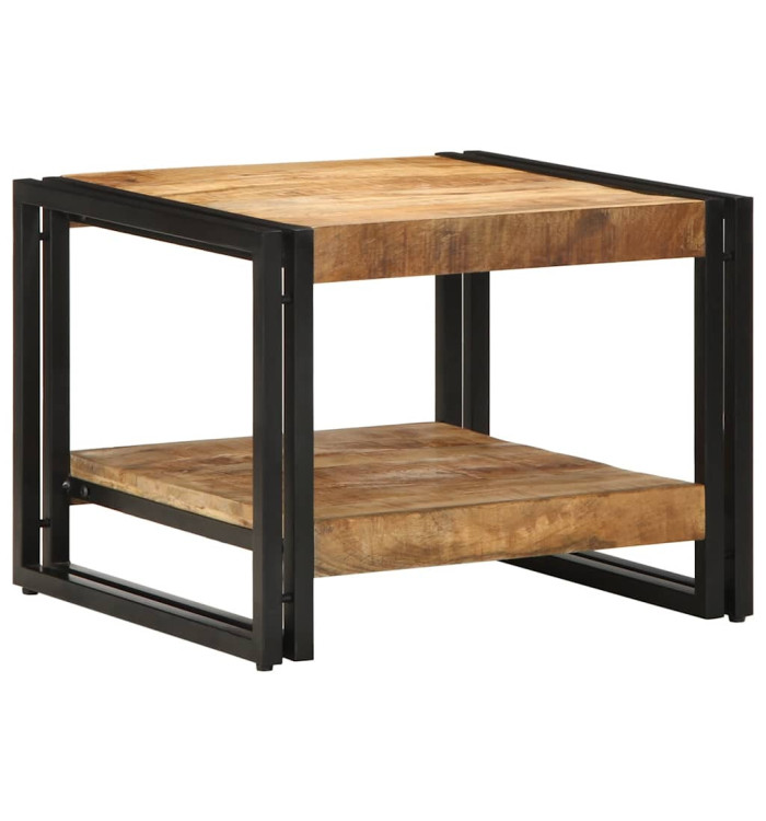 Table basse 50x50x38 cm bois de manguier massif brut | Mobilier & Déco
