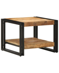 Table basse 50x50x38 cm bois de manguier massif brut | Mobilier & Déco