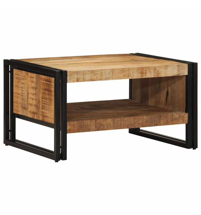 Table basse 70x50x38 cm bois de manguier massif brut | Mobilier & Déco