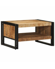 Table basse 70x50x38 cm bois de manguier massif brut | Mobilier & Déco