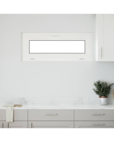 Fenêtre de sous-sol RISOR 100x40 cm inclinable 2 vitrages blanc | Mobilier & Déco