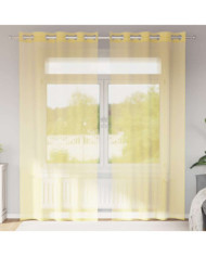 Rideaux en voile avec œillets 2 pcs jaune | Mobilier & Déco