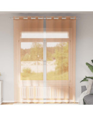 Rideaux en voile avec œillets 2 pcs terre cuite | Mobilier & Déco