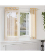 Rideaux en voile avec œillets 2 pcs sable | Mobilier & Déco