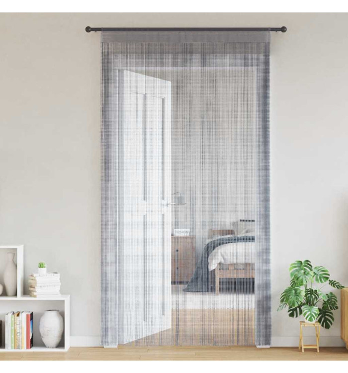 Rideau en fils 2 pcs 140 x 250 cm gris clair | Mobilier & Déco