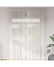 Rideaux en voile avec passe-tringles 2 pcs blanc | Mobilier & Déco