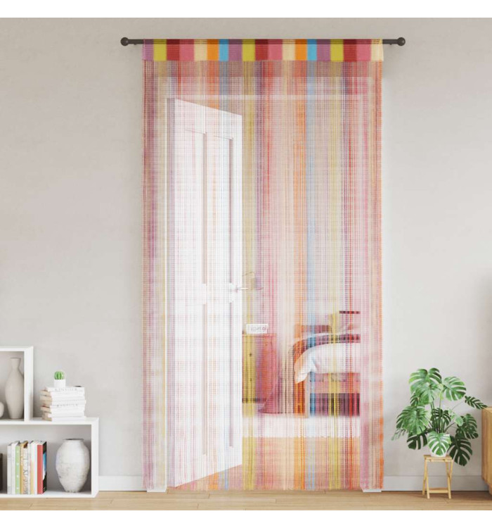 Rideau en fils 2 pcs 140 x 250 cm multicolore | Mobilier & Déco