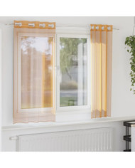 Rideaux en voile avec œillets 2 pcs orange 140x175 cm | Mobilier & Déco