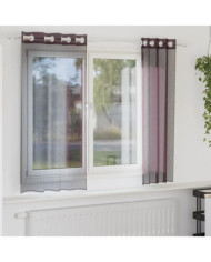 Rideaux en voile avec œillets 2 pcs violet 140x140 cm | Mobilier & Déco