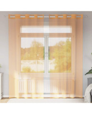 Rideaux en voile avec œillets 2 pcs orange 140x245 cm | Mobilier & Déco