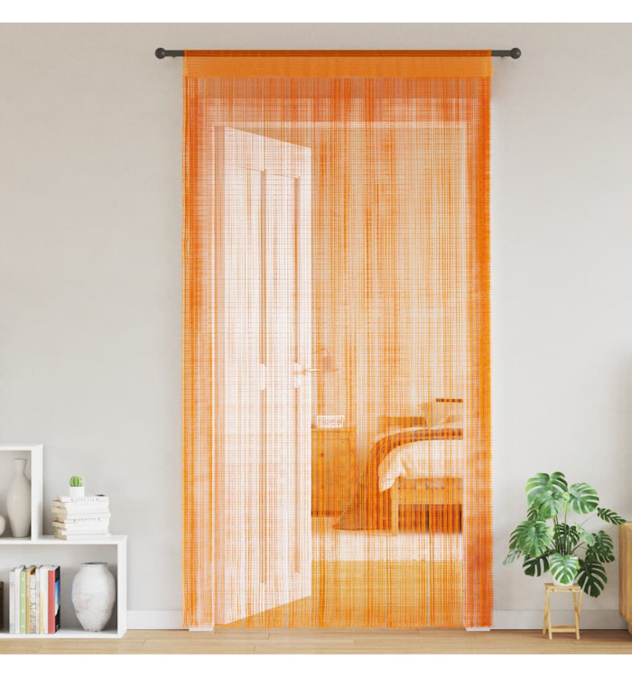 Rideau en fils 2 pcs 140 x 250 cm orange | Mobilier & Déco