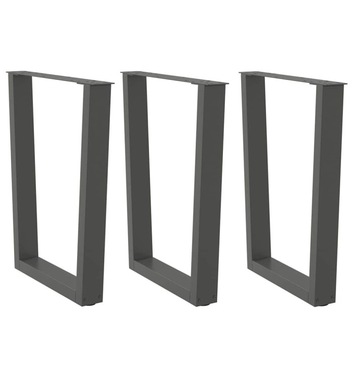 Pieds de table à manger forme de V 3 pcs 70x(72-73,3) cm acier | Mobilier & Déco
