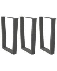 Pieds de table à manger forme de V 3 pcs 70x(72-73,3) cm acier | Mobilier & Déco
