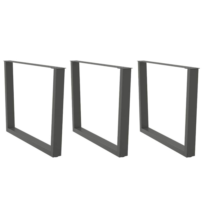 Pieds de table à manger forme de V 3 pcs 100x(72-73,3) cm acier | Mobilier & Déco