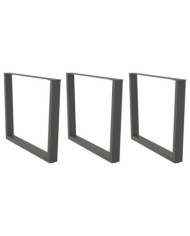 Pieds de table à manger forme de V 3 pcs 100x(72-73,3) cm acier | Mobilier & Déco
