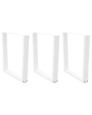 Pieds de table à manger forme de V 3 pcs blanc 90x(72-73,3) cm | Mobilier & Déco