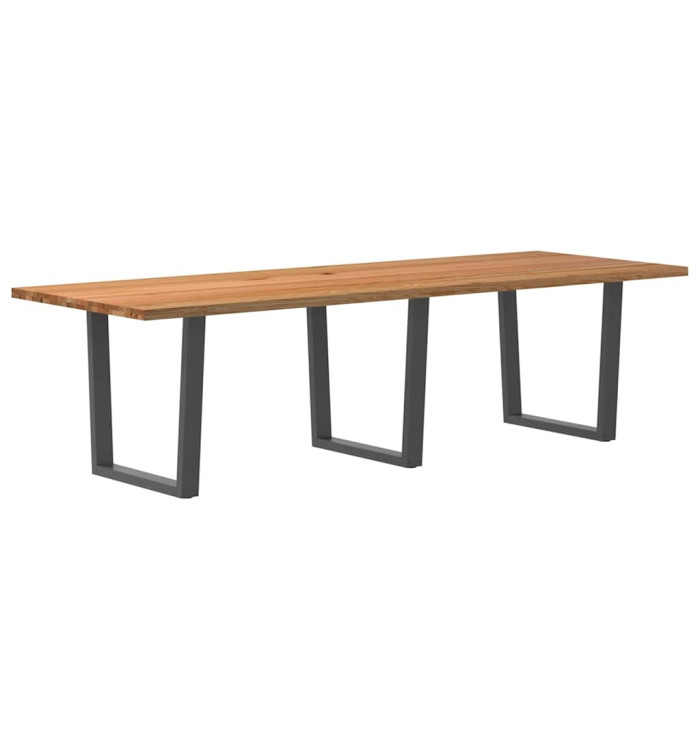 Table à manger avec bord naturel 280x100x74cm bois massif chêne | Mobilier & Déco