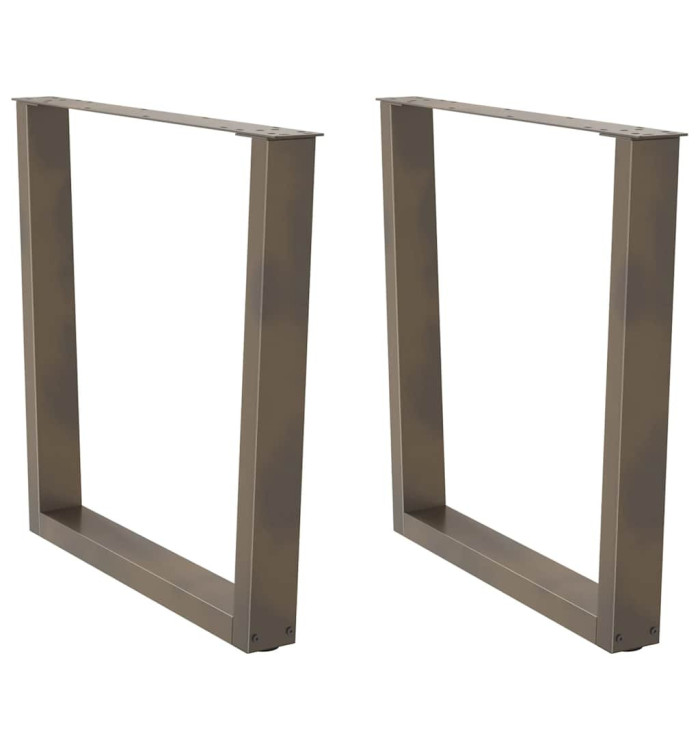 Pieds de table à manger forme de U 2 pcs 90x(72-73,3) cm acier | Mobilier & Déco