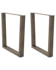 Pieds de table à manger forme de U 2 pcs 90x(72-73,3) cm acier | Mobilier & Déco