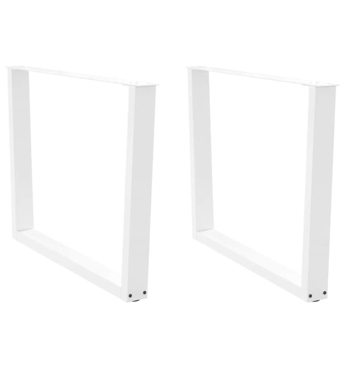 Pieds de table à manger forme de V 2 pcs blanc 100x(72-73,3) cm | Mobilier & Déco