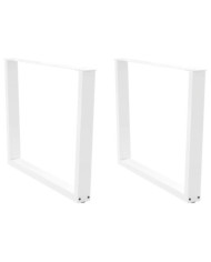 Pieds de table à manger forme de V 2 pcs blanc 100x(72-73,3) cm | Mobilier & Déco