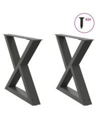 Pieds de table basse 2 pcs anthracite 60x(42-43,3) cm | Mobilier & Déco