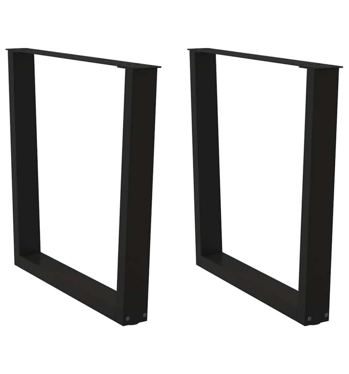 Pieds de table à manger forme de V 2 pcs noir 80x(72-73,3) cm | Mobilier & Déco