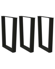 Pieds de table à manger forme de V 3 pcs noir 70x(72-73,3) cm | Mobilier & Déco