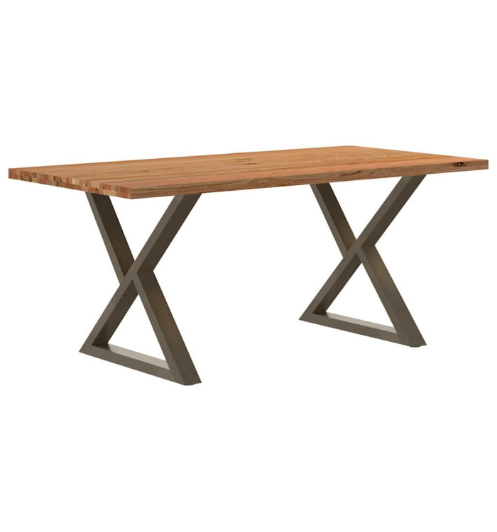 Table à manger marron clair bois de chêne massif rectangulaire | Mobilier & Déco