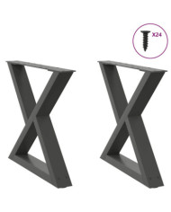 Pieds de table basse 2 pcs anthracite 50x(42-43,3) cm | Mobilier & Déco