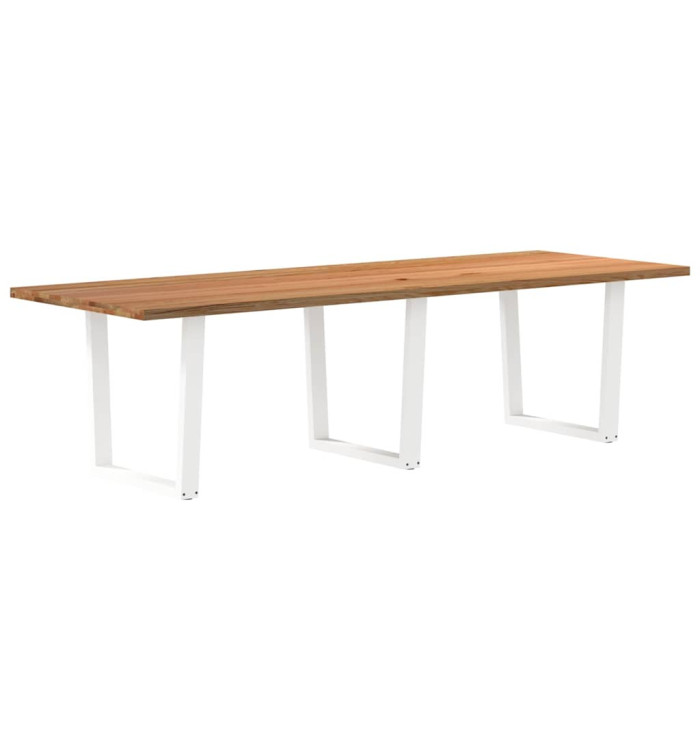 Table à manger avec bord naturel 280x100x74cm bois massif chêne | Mobilier & Déco