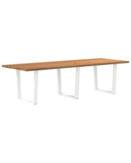 Table à manger avec bord naturel 280x100x74cm bois massif chêne | Mobilier & Déco